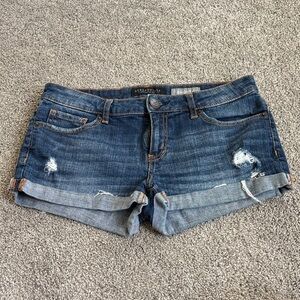 Aeropostale Women's Distressed Blue Jean Shorts